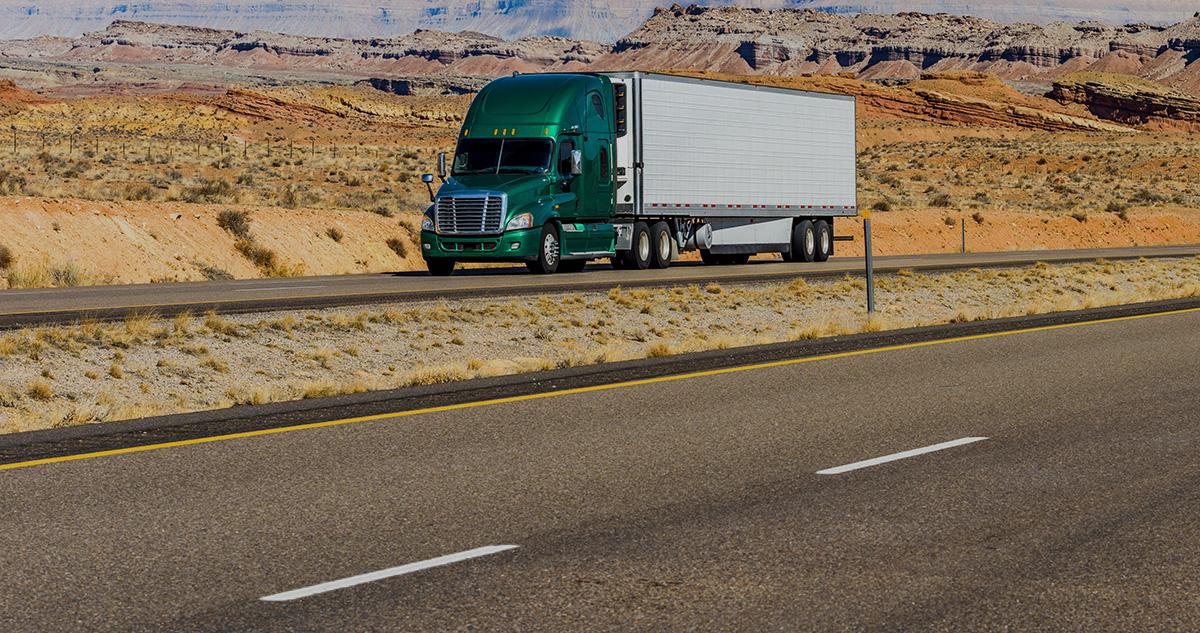 semi truck on a highway